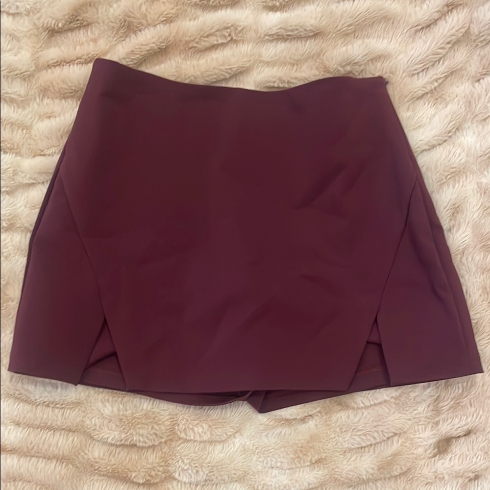 Burgundy Mini Skort